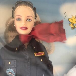 Barbie Collector Edition with Snoopy - Black and Tan Outfit